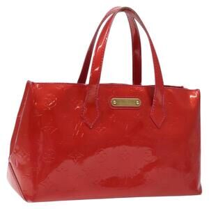 LOUIS VUITTON Vernis Wilshire Boulevard Hand Bag Rose Pop M93643